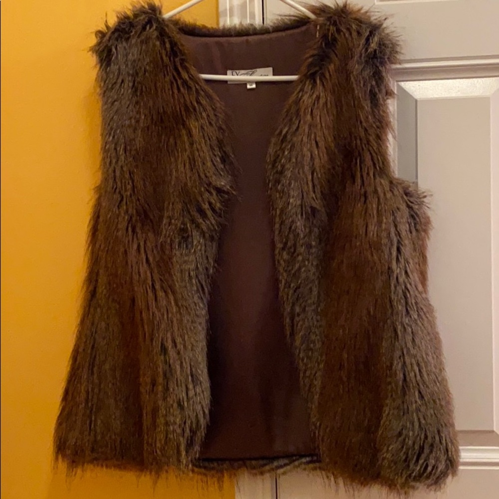 Faux Fur Vest Jacket